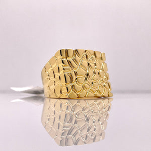 Men’s Nugget Ring In 10 KT Yellow Gold