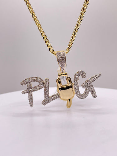 0.72 CT. Natural Diamond Plug Pendant In 10 KT Yellow Gold