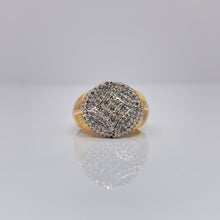 Load image into Gallery viewer, 0.82 CT. Natural Diamond Round Shape Men’s Ring In 10 KT Yellow Gold