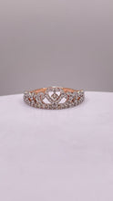 Load image into Gallery viewer, 0.38 CT. Natural Diamond Tiara Ring In 10 KT Rose Gold