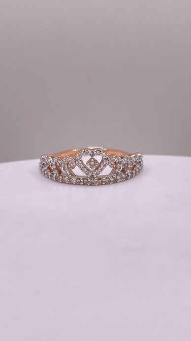 0.38 CT. Natural Diamond Tiara Ring In 10 KT Rose Gold