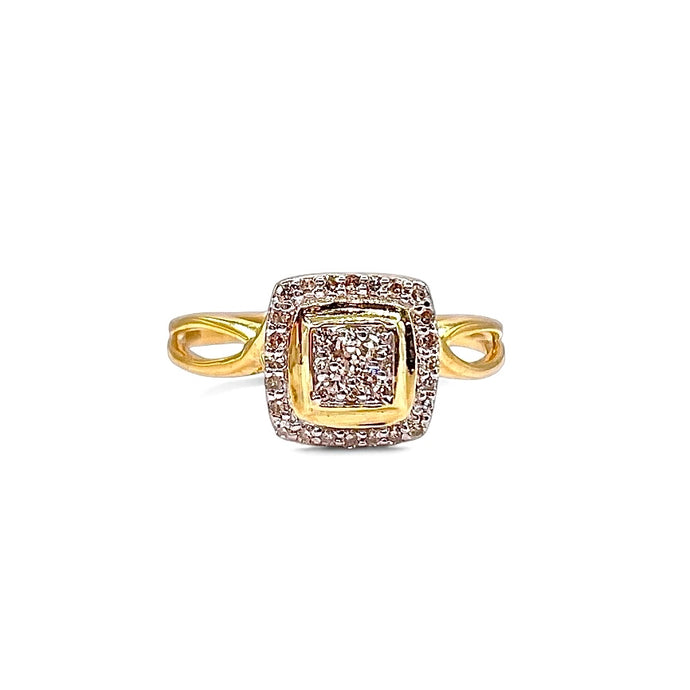 0.19 CT. Natural Diamond Women’s Square Shape Ring