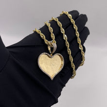Load image into Gallery viewer, 0.50 CT. Natural Diamond Heart Memorial Pendant In 10 KT Yellow Gold