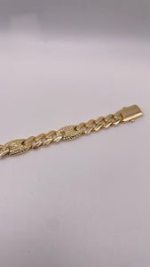 11.3mm Cuban X Diamond Cut Gucci Link In 10 KT Yellow Gold