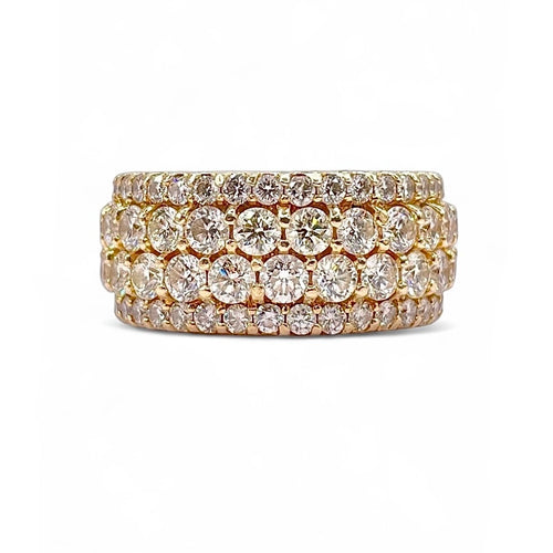 7.00 CT. Natural Diamond 14 KT Yellow Gold Men’s Eternity Ring