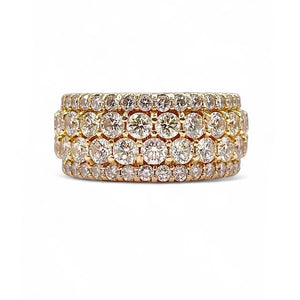 7.00 CT. Natural Diamond 14 KT Yellow Gold Men’s Eternity Ring
