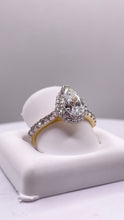 Load image into Gallery viewer, 1.48 CT. Lab Grown Diamond Pair Shape Engagement Ring In 10 KT Yellow Gold