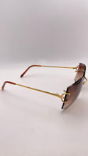 Load image into Gallery viewer, Cartier Big C Sunglasses With Brown Lens