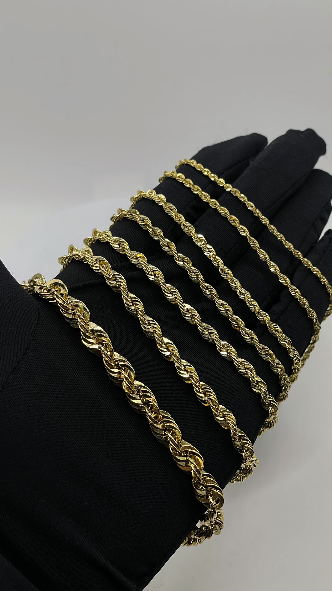 Diamond-Cut Rope Chain Bracelets In 10 KT Yellow Gold