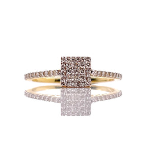 0.26 CT. Natural Diamond Women’s Ring In 10 KT Yellow Gold