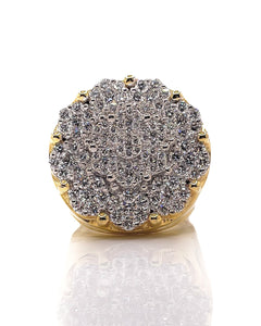 2.87 CT. Lab Grown Diamond Mens Ring In 10 KT Yellow Gold
