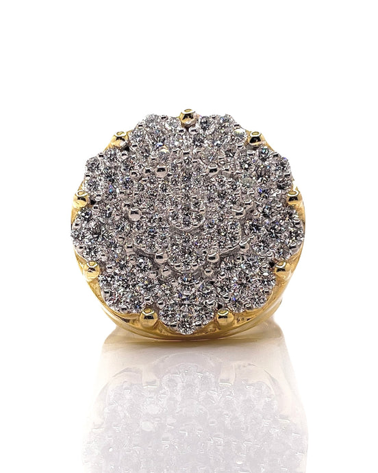 2.87 CT. Lab Grown Diamond Mens Ring In 10 KT Yellow Gold