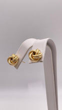 Load image into Gallery viewer, Love Knot Stud Earrings In 18 KT Yellow Gold