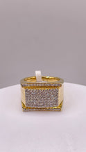 Load image into Gallery viewer, 1.09 CT. Natural Diamond Square Shape Men’s Ring In 10 KT Yellow Gold