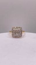 Load image into Gallery viewer, 0.70 CT. Natural Diamond Square Shape Women’s Ring In 10 KT Yellow Gold