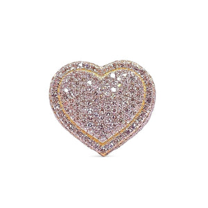 2.73 CT. Natural Diamond Heart Shape Ring In 10 KT Yellow Gold
