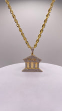 Load image into Gallery viewer, 1.24 CT. Natural Diamond Bank Pendent &amp; Rope Chain Combo