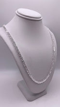 Load image into Gallery viewer, 2mm Byzantine Link Chain/Bracelet In Silver
