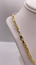 Load image into Gallery viewer, 4mm Byzantine Chain In 14 KT Yellow Gold