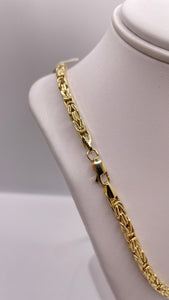 4mm Byzantine Chain In 14 KT Yellow Gold