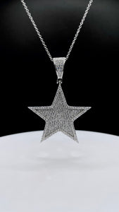 Silver Star Pendent With CZ