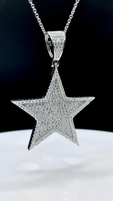 Silver Star Pendent With CZ
