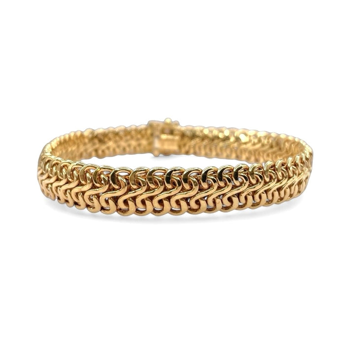 18 KT Unique Link Bracelet