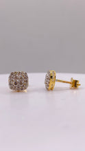 Load image into Gallery viewer, 0.55 CT. Natural Diamond Stud Earrings In 10 KT Yellow Gold
