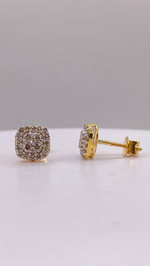 0.55 CT. Natural Diamond Stud Earrings In 10 KT Yellow Gold