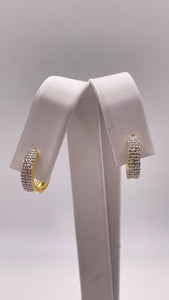 0.28 CT. Natural Diamond Hoop Earrings In 10 KT Yellow Gold