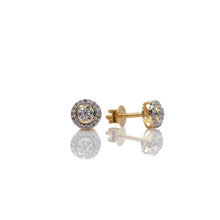 Load image into Gallery viewer, 0.12 CT Natural Diamond Round Shape Stud Earrings In 10 KT Yellow Gold