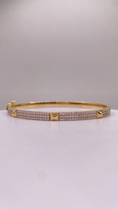 CZ Bangle In 10 KT Yellow Gold