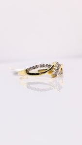 0.23 CT. Natural Diamond Infiniti Ring In 10 KT Yellow Gold