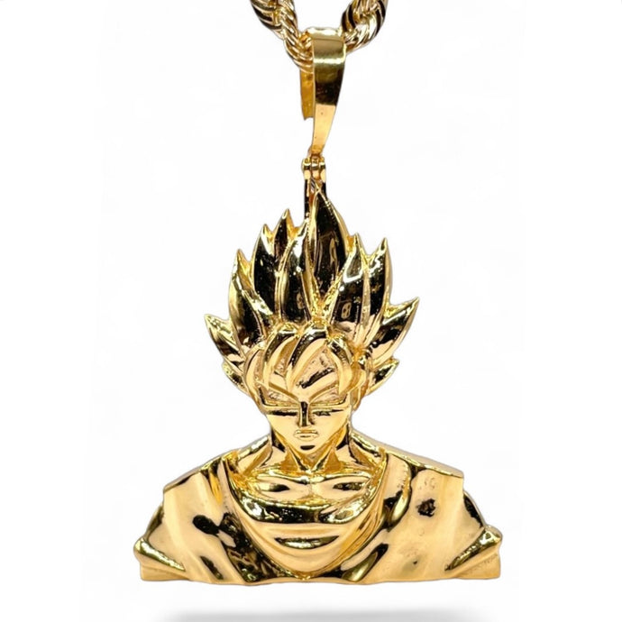 Goku Pendent In 10 KT Yellow Gold