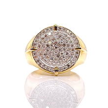 Load image into Gallery viewer, 1.06 CT. Natural Diamond Round Shape Men’s Ring In 10 KT Yellow Gold
