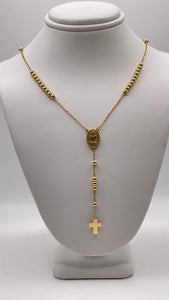 18 KT Yellow Gold Rosary Necklace