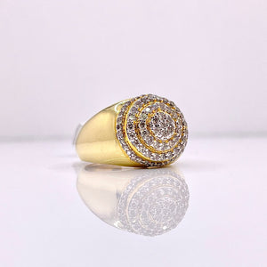 1.14 CT. Natural Diamond Round Shape Men’s Ring In 10 KT Yellow Gold