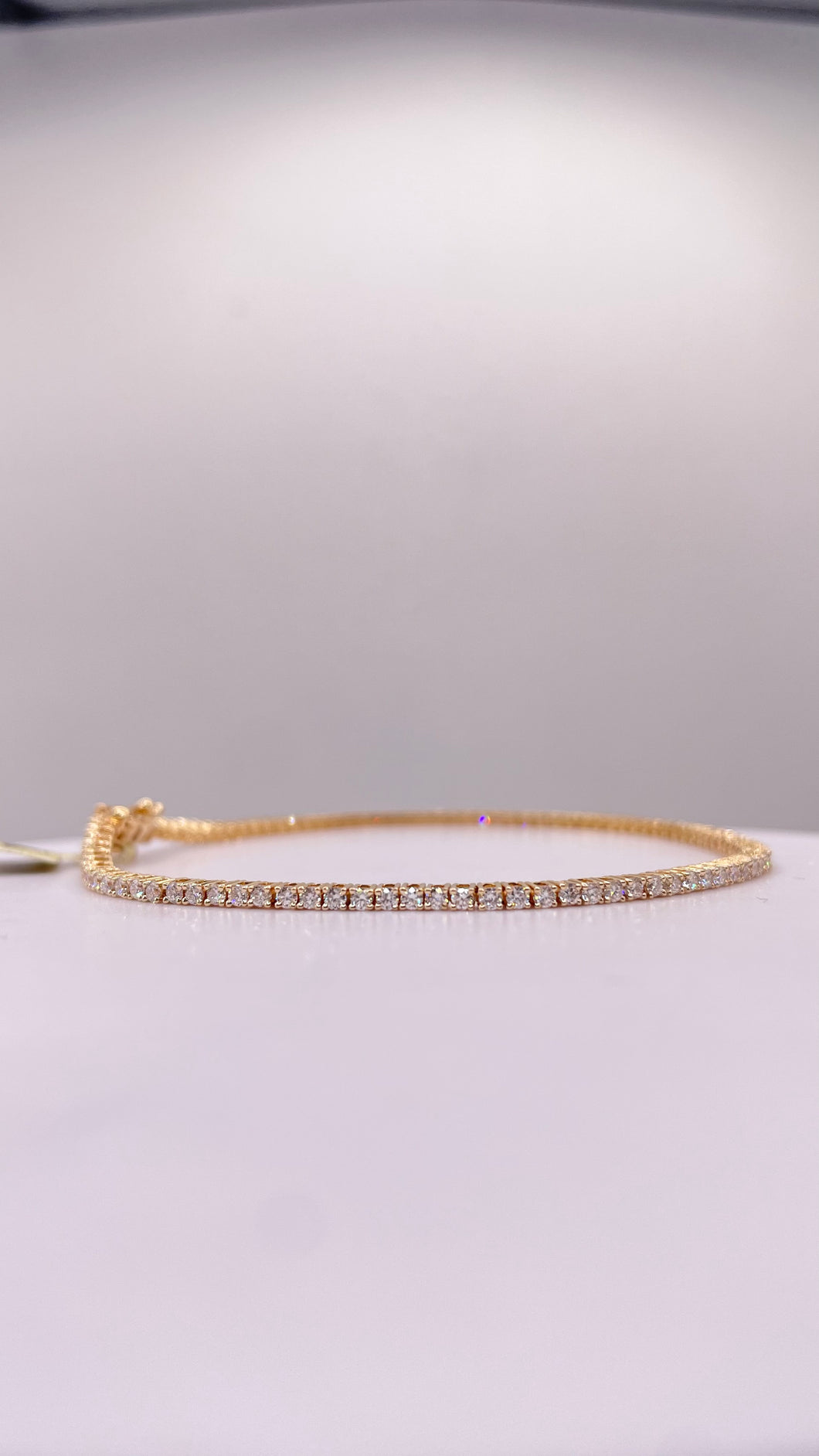 1.90 CT. Lab Grown Diamond Women’s Tennis Bracelet In 14 KT Yellow Gold