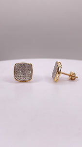 0.27 CT. Natural Diamond Stud Earrings In 10 KT Yellow Gold