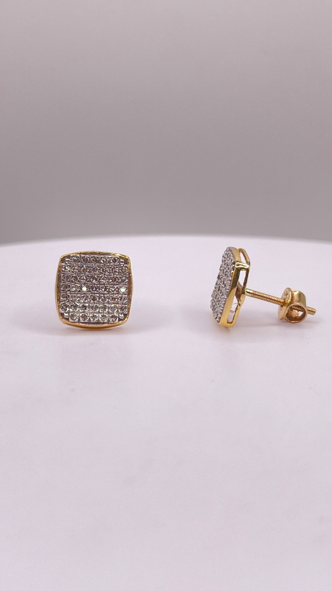 0.27 CT. Natural Diamond Stud Earrings In 10 KT Yellow Gold