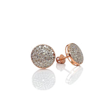 Load image into Gallery viewer, 0.50 CT. Natural Diamond Round Shape Stud Earrings In 10 KT Rose Gold