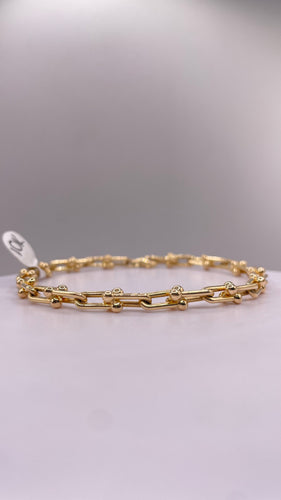 5mm Hardware Bracelet In 10 KT Yellow Gold