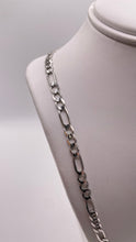 Load image into Gallery viewer, 5mm Figaro Link Chain In 10 KT White Gold