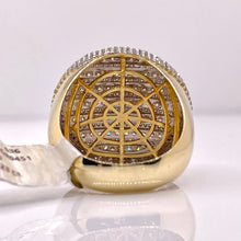 Load image into Gallery viewer, 2.42 CT. Natural Diamond Round Shape Men’s Ring In 10 KT Yellow Gold