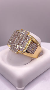 1.04 CT. Natural Diamond Men’s Ring In 14 KT Yellow Gold