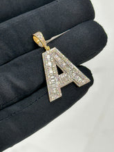 Load image into Gallery viewer, 1.46 CT. Natural Diamond A Initial Pendent In 10 KT Yellow Gold