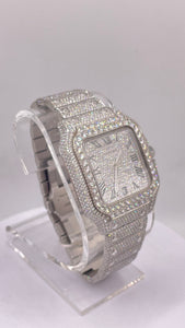 Cartier Santos Large With VVS-VS Natural Diamonds