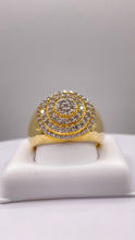 Load image into Gallery viewer, 1.14 CT. Natural Diamond Round Shape Men’s Ring In 10 KT Yellow Gold