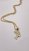 Load image into Gallery viewer, Nefertiti Pendent &amp; Chain Combo In 10 KT Yellow Gold