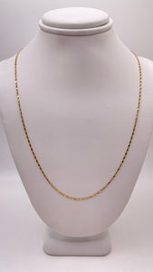 0.89mm Unique Diamond-Cut Link In 10 KT Yellow Gold